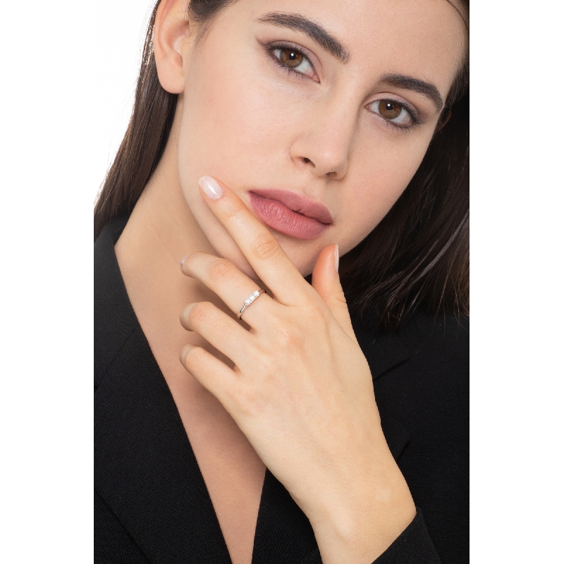 Trilogie Antragsring Weißgold 750