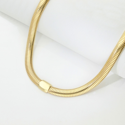 Tubogas-Halskette aus 18 Karat Gelbgold