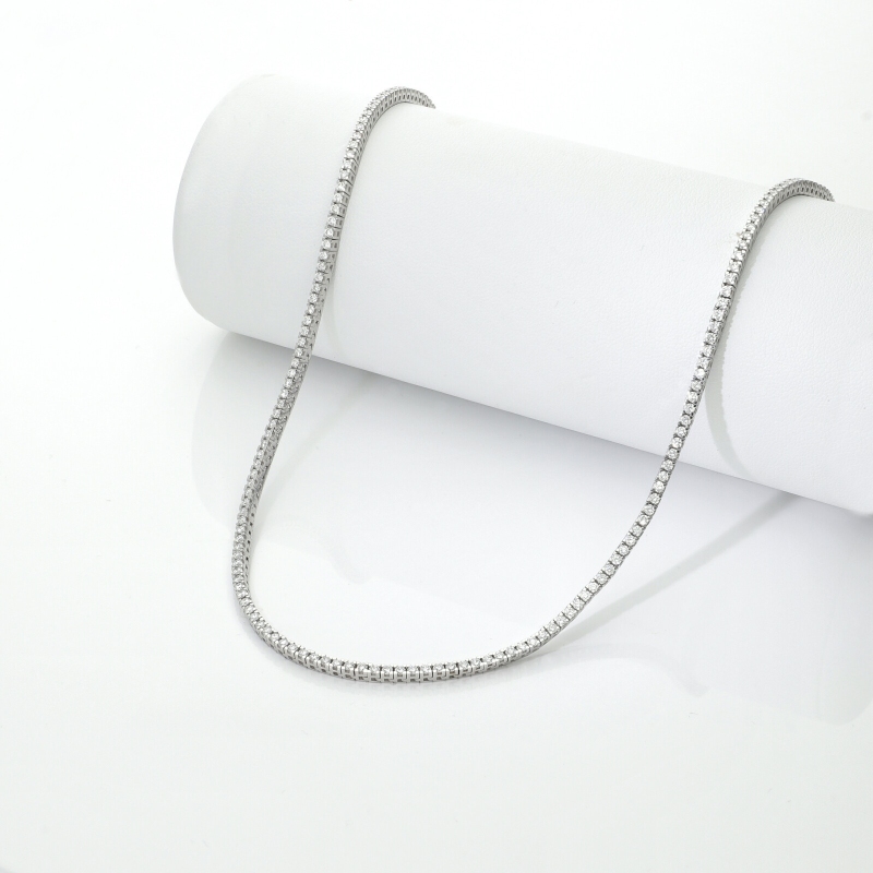 Tennis Kette Weißgold mit Diamanten