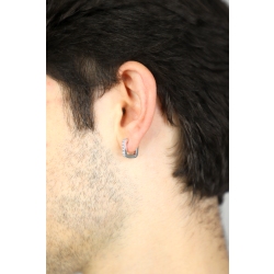 Einzelner Ohrring Herren Weissgold mit Diamanten 2