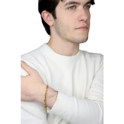 Herrenarmband Gelbgold 750, 21 cm