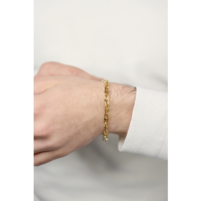 Herrenarmband Gelbgold 750, 21 cm