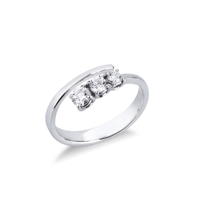 TOI&MOI Weißgold Ring mit drei Diamanten