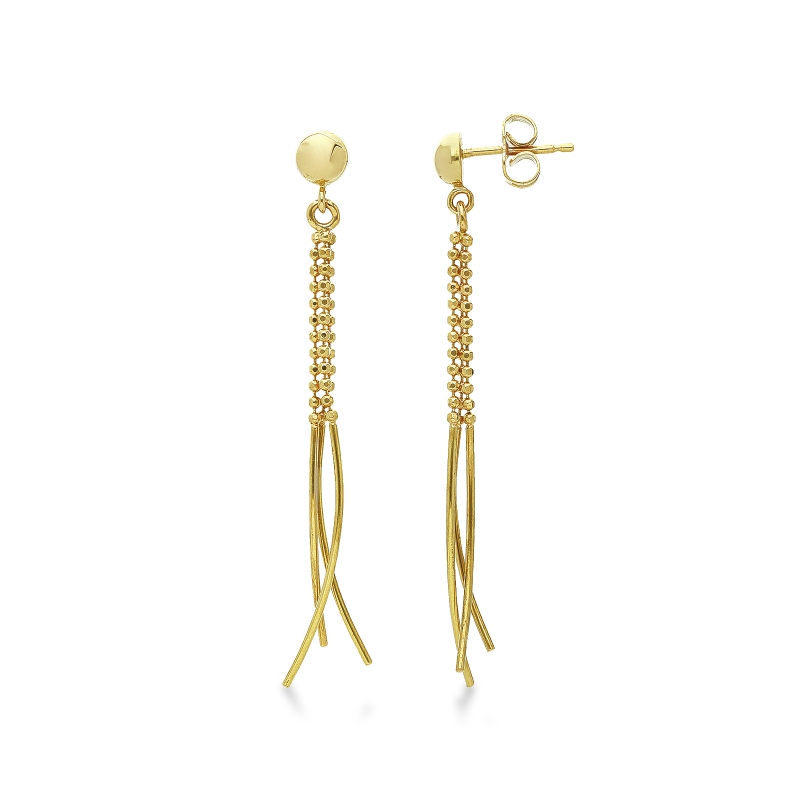 Ohrhänger aus 18K Gelbgold mit Kugeln und Stäbchen