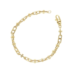 Herrenarmband Gelbgold 750, 21 cm