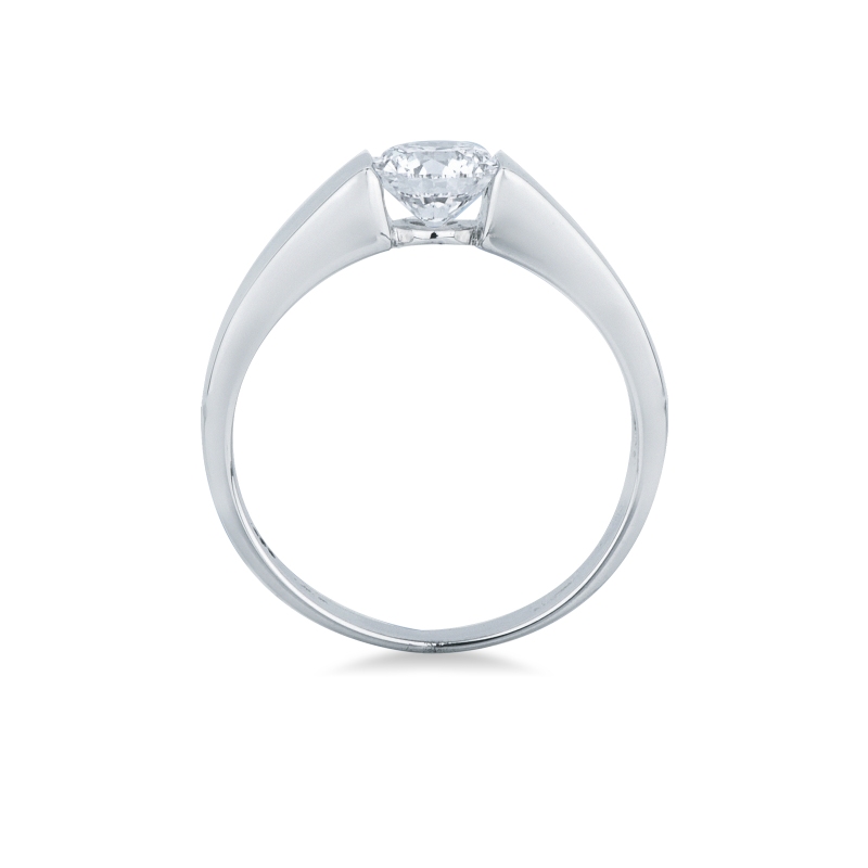 Verlobungsring mit Diamant 0,90 kt in einer Spannfassung