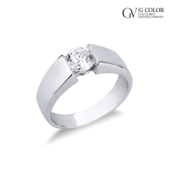 Verlobungsring mit Diamant 0,90 kt in einer Spannfassung