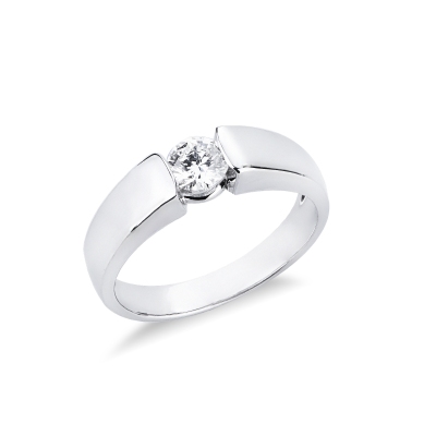 Diamantring 0.40 kt Spannfassung Weißgold 750