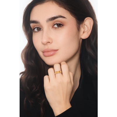 Weißgold Ring mit Citrin Damenring