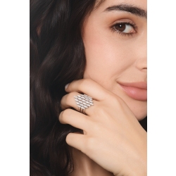 Weißgold 18K Bandring mit Brillanten 2