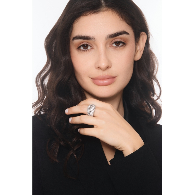 Bandring mit Diamanten aus 750er Weißgold