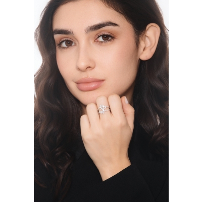 Designer Ring Weißgold 750 mit Diamanten