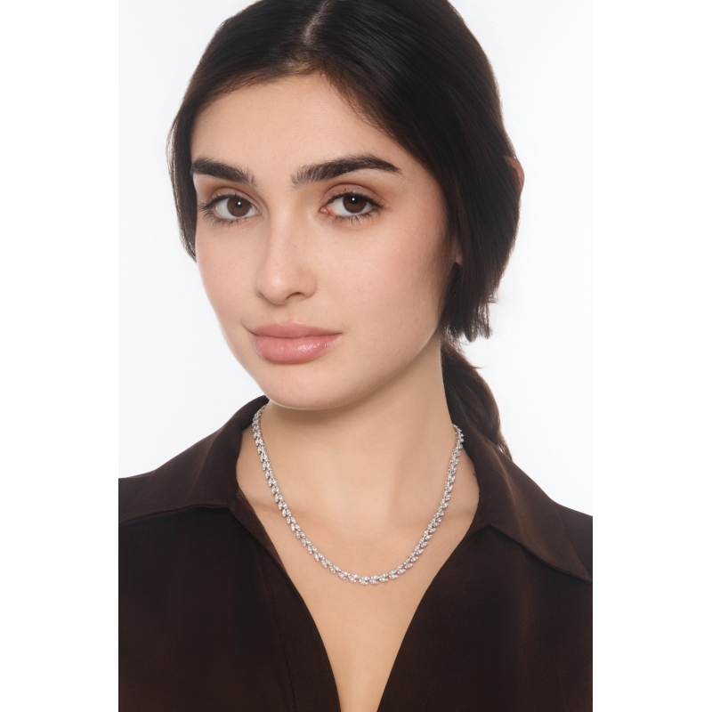 Designer Collier mit Diamanten Weißgold 750