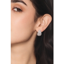 Designer Creolen mit Diamanten Weißgold 18K  2