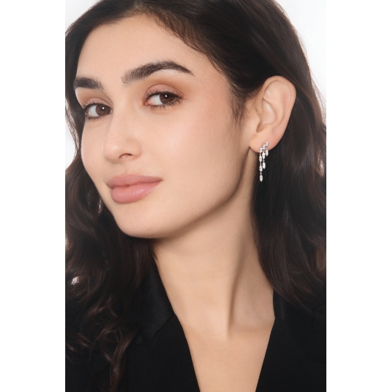 Ohrhänger mit Diamanten Weißgold 750