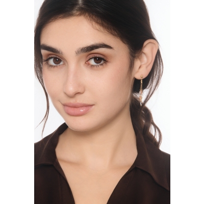 Ohrhänger aus Gelbgold, Roségold und Weißgold 18K