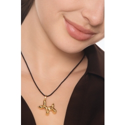 Ballon Hund Anhänger Gelbgold  2