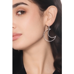 Mond Ohrringe Diamanten Weissgold 750 2