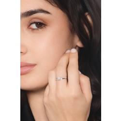 Halbkaräter Diamant Verlobungsring Weissgold 2