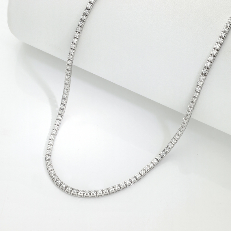 Tennis Diamant Kette Weissgold 18K