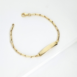 Gravierbares Armband Gelbgold Kinder  2