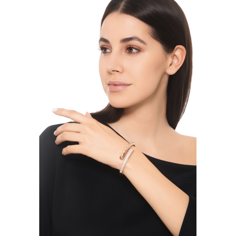 Roségold 750 Toi et moi Armband mit Diamanten