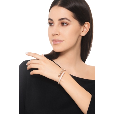 Roségold 750 Toi et moi Armband mit Diamanten