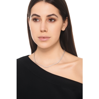 Tennis Kette Weißgold mit Diamanten