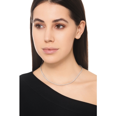 Tennis Halskette Diamanten aus Weissgold 