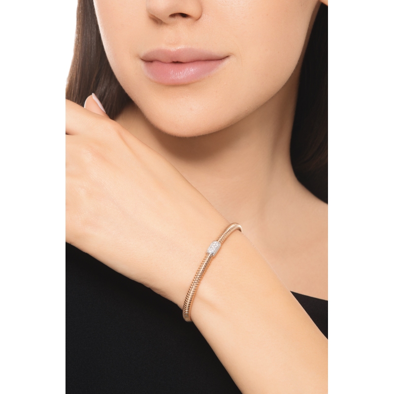 Modernes Armband Roségold 18K mit Diamanten Pavé