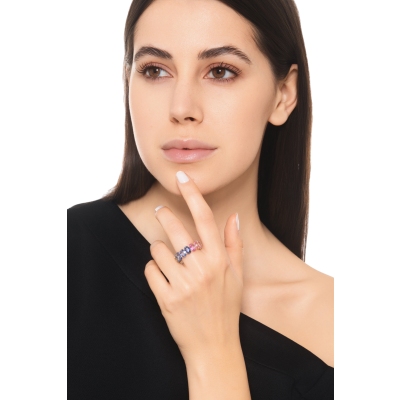 Gelbgold 18K Saphir Rainbow Ring