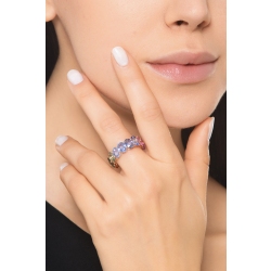 Roségold 750 Saphir Rainbow Ring  2