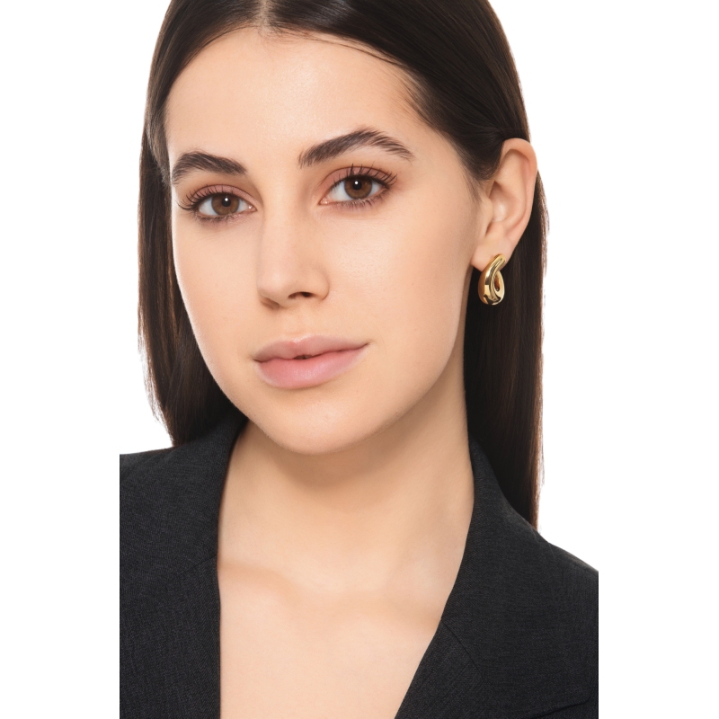 Glänzende Creolen aus 18 Karat Gelbgold