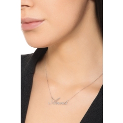 Namenskette Weissgold 750 mit Wunschtext 3 bis Buchstaben 2