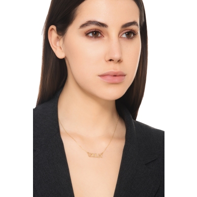 Personalisierbare Gelbgold Namenskette 3 bis 6 Buchstaben