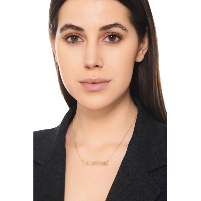 Namenskette Gelbgold 18K mit Wunschtext 7 bis 10 Buchstaben