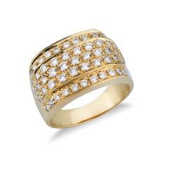 Bandring 750er Gelbgold mit Diamanten
