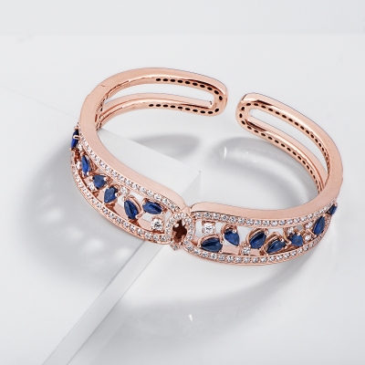 Roségold 18K Armband Saphir blau Diamanten