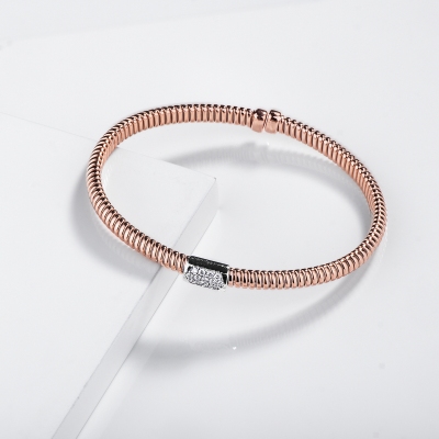 Modernes Armband Roségold 18K mit Diamanten Pavé