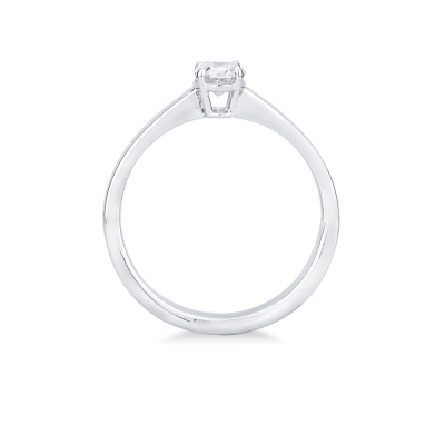 Antragsring mit Diamant Ovalschliff 0.50 Kt GIA aus 18K Weißgold