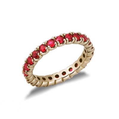 Eternity Ring Rubin Gelbgold 