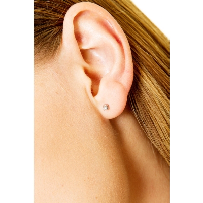 Einzelner Ohrstecker mit Brillanten 0,04 kt