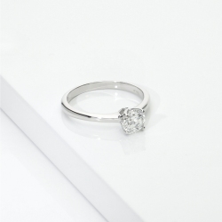 Weißgold Antragsring 0,70 kt Diamant 