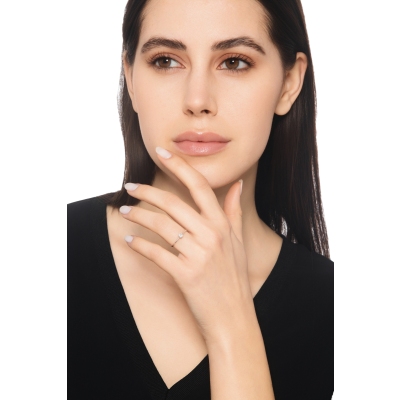 750er Weißgold Antragsring mit Diamant 0,15 kt