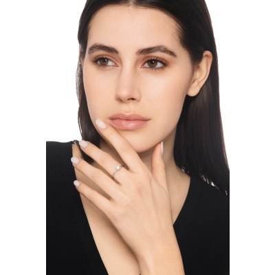 Weißgold Antragsring 0,70 kt Diamant 