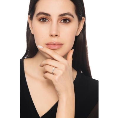 Verlobungsring 0,20 ct Weißgold 750 mit Brillanten