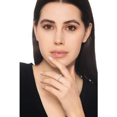 Drei Diamanten Weissgold Ring 1,20 kt 