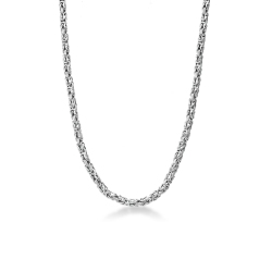 Weißgold 18k Königskette, 60 cm