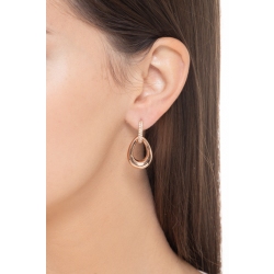 Ohrhänger aus Roségold 18k mit Diamanten  2