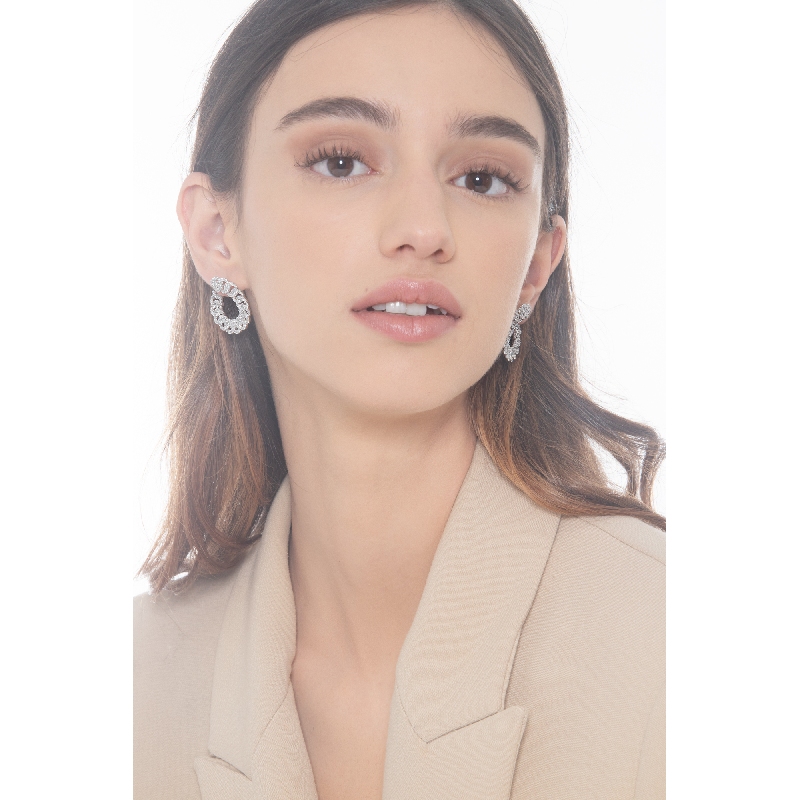 Diamant Creolen aus Weißgold